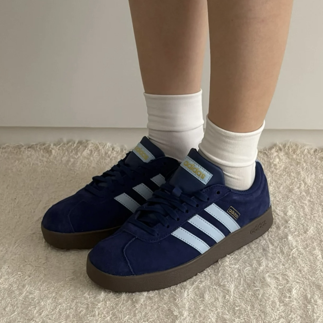 Adidas VL COURT 3.0 海軍藍 深藍 復古麂皮 德訓鞋 休閒鞋
