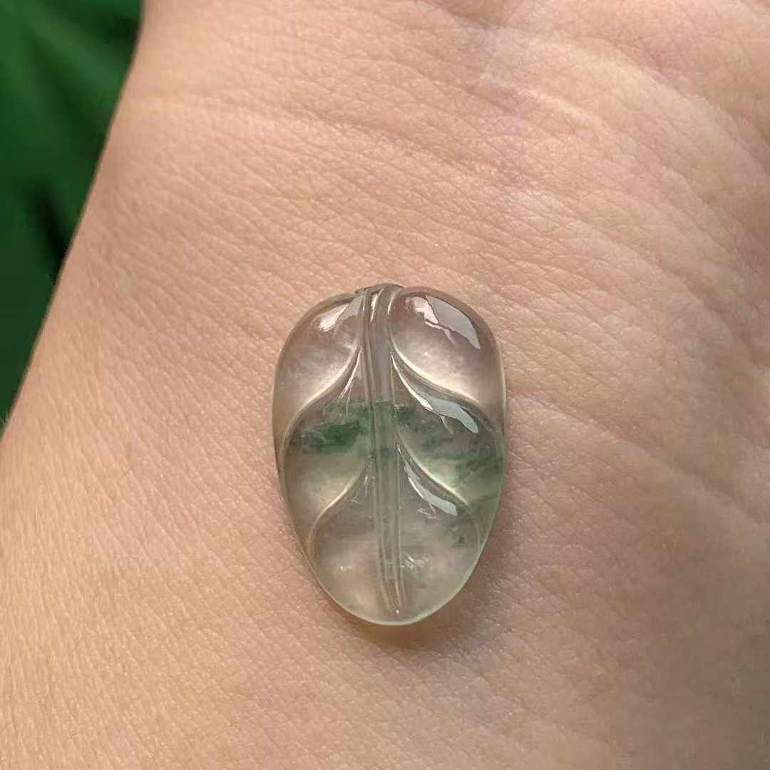 91332 翡翠冰種飄花葉子