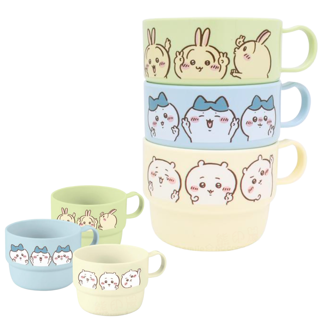 日本Chiikawa水杯膠杯(可放微波爐)漱口杯刷牙杯(3件裝)