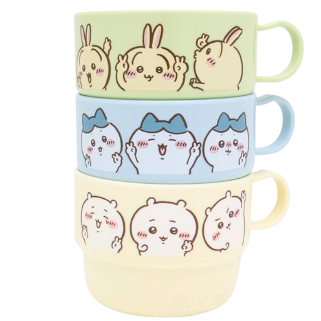 日本Chiikawa水杯膠杯(可放微波爐)漱口杯刷牙杯(3件裝)