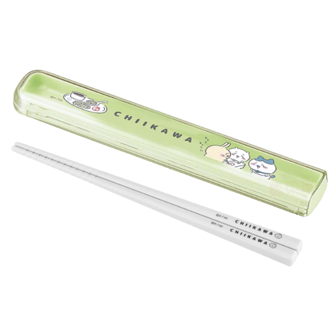 日本Chiikawa拉蓋式便攜筷子盒 日本製 (綠)