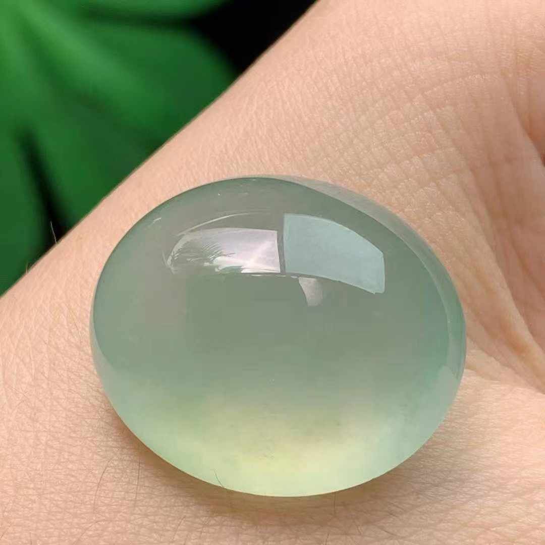 91338 翡翠老坑高冰起剛大蛋面