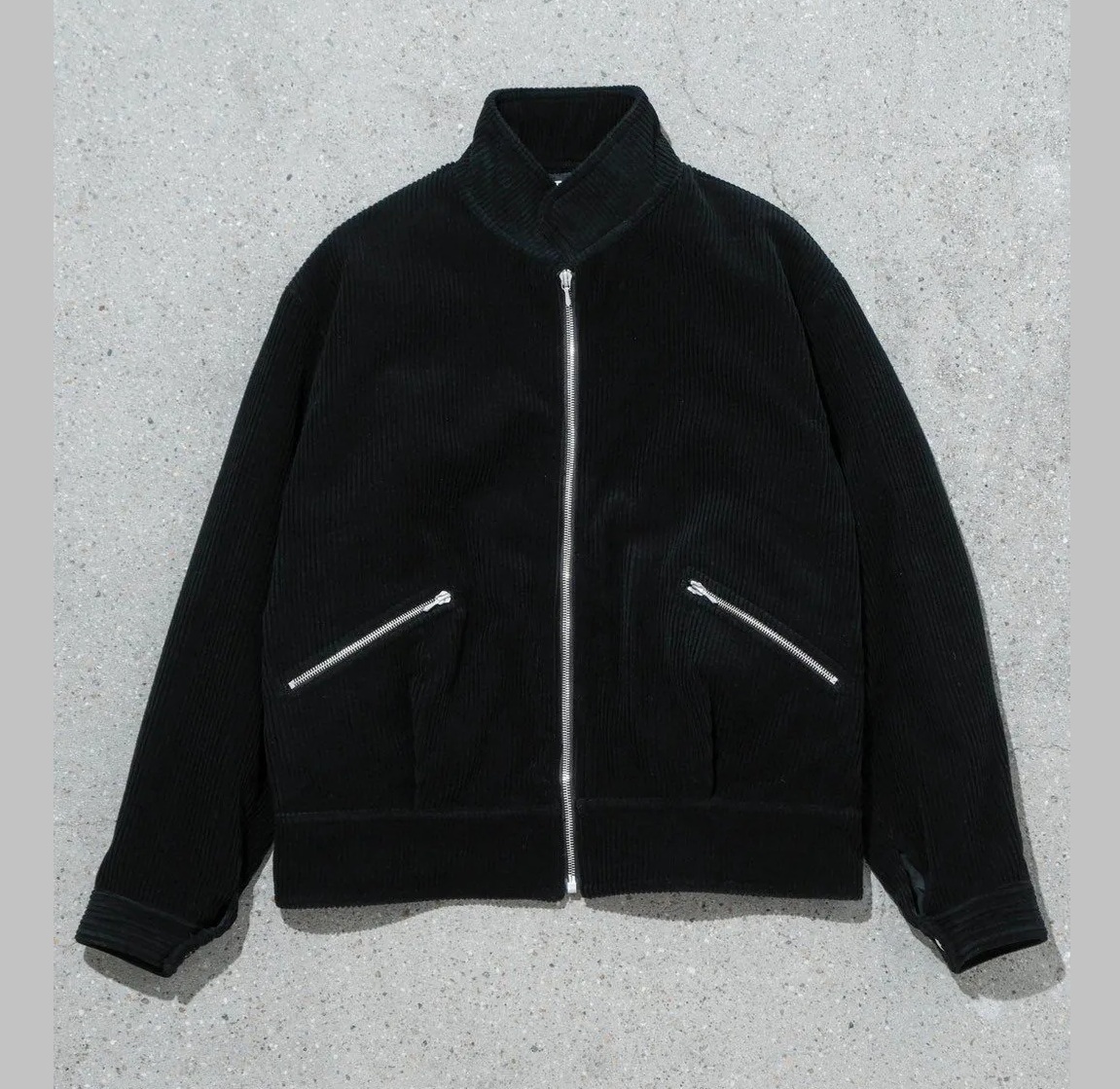 LAST PCS: A.PRESSE WOOL CORDUROY BOMBER JACKET - BLACK SIZE 2 PRE ORDER ITEM (預訂中)