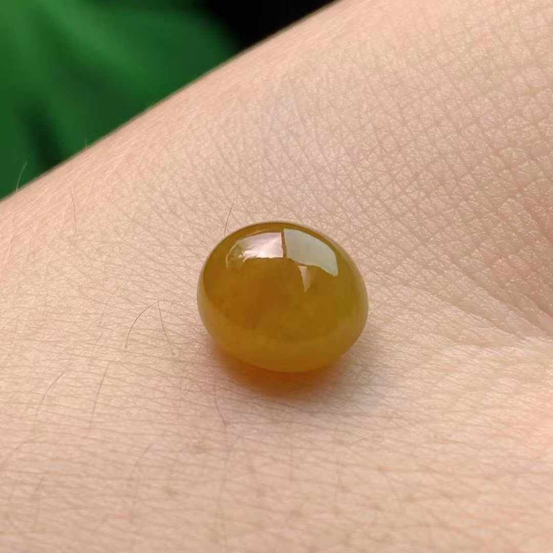 91344 翡翠黃翡蛋面