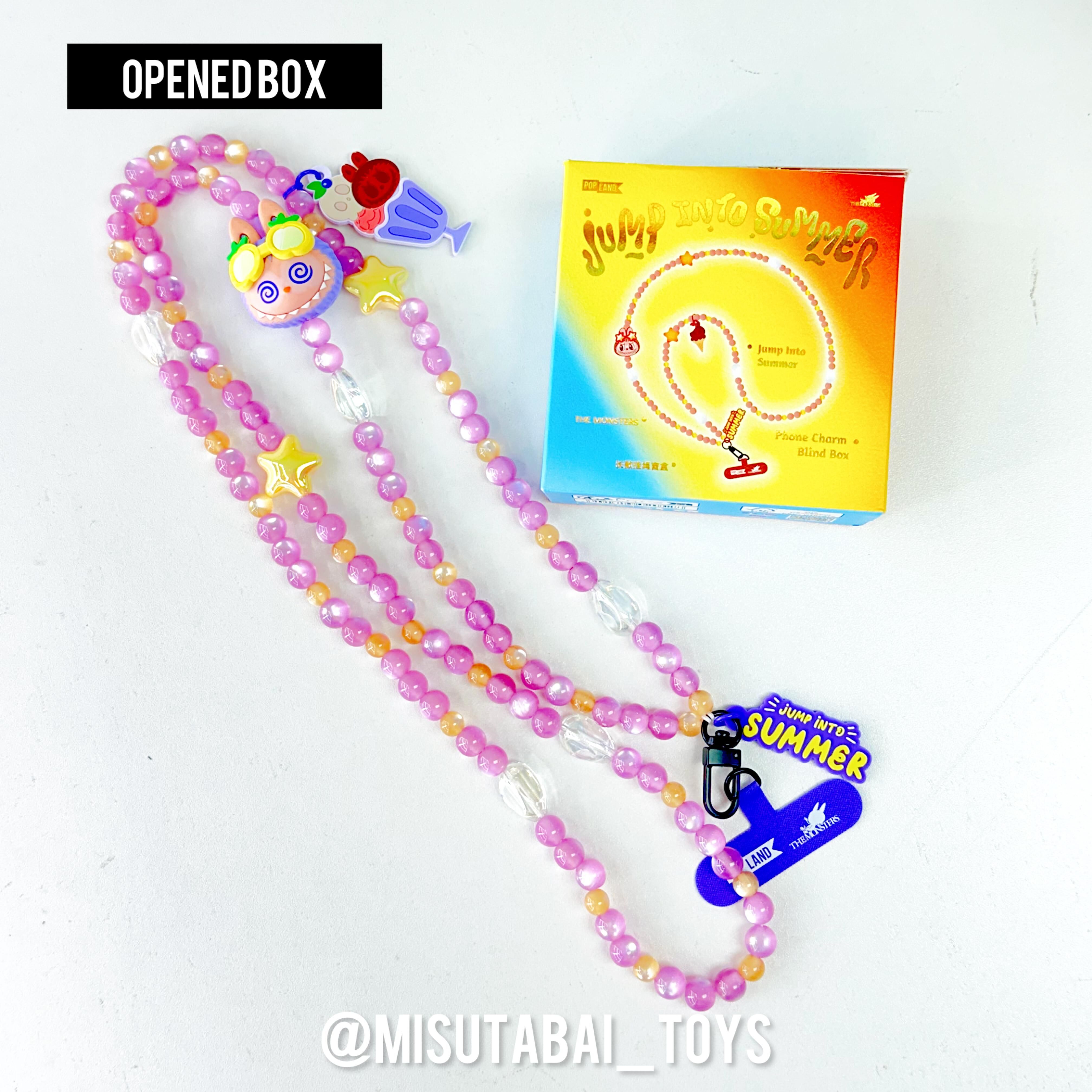 POP LAND限定LabubuJump Into Summer フォンチャーム pre order] labubu Popland exclusive jump into summer long