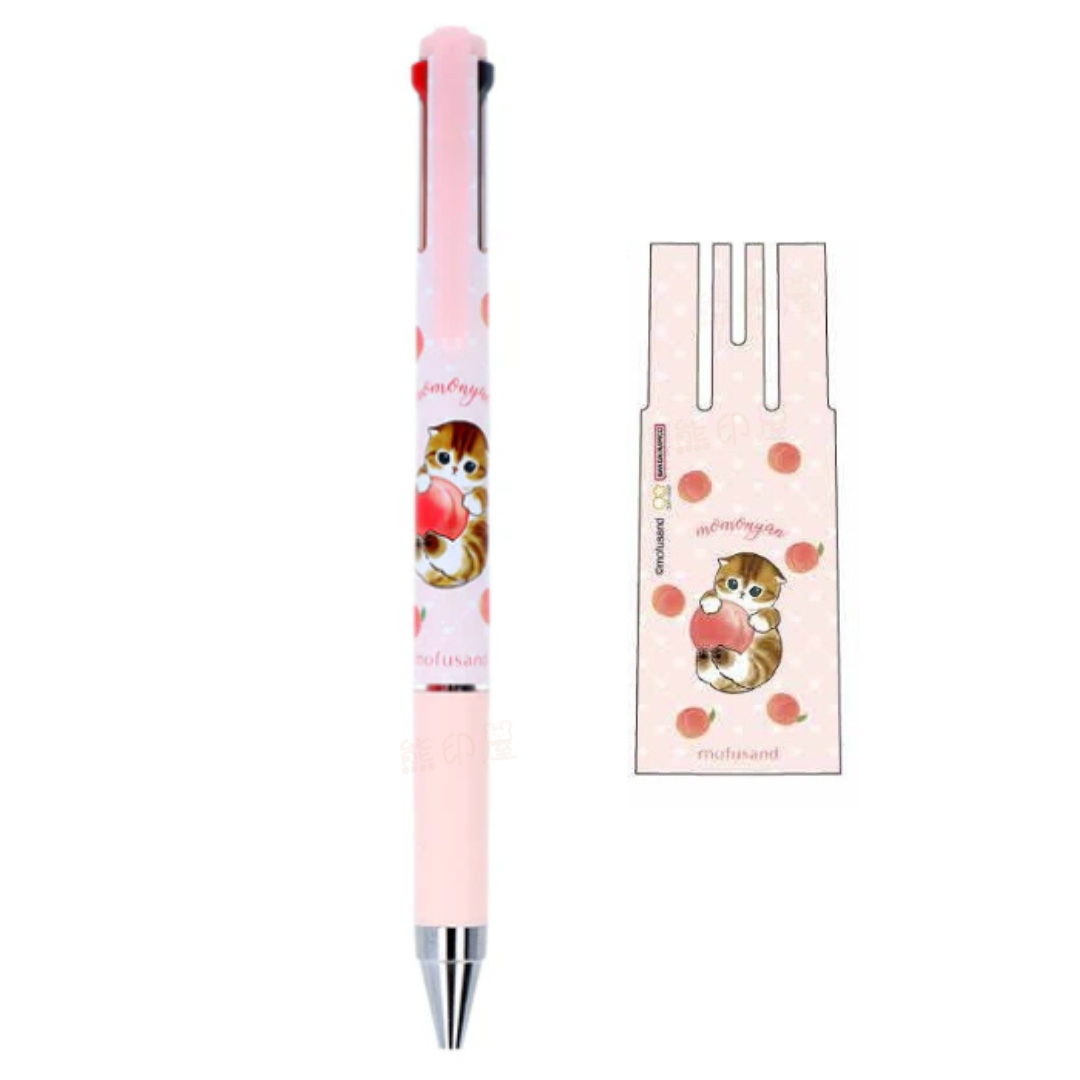 日本 Mofusand 桃子貓款3色原子筆(黑,紅,藍色) 日本製