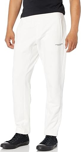 [S] ARMANI EXCHANGE WHITE COTTON FRENCH TERRY JOGGER TROUSER, 6DZPLJ-ZJ4XZ-1116 (SAX325)