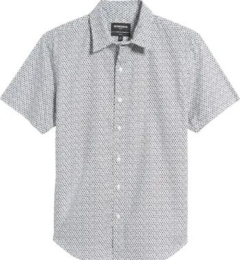 [S] ARMANI EXCHANGE WHITE ALLOVER LOGO PRINT POLO SHIRT, 7VZFFL-ZJH4Z-21CM (SAX316)