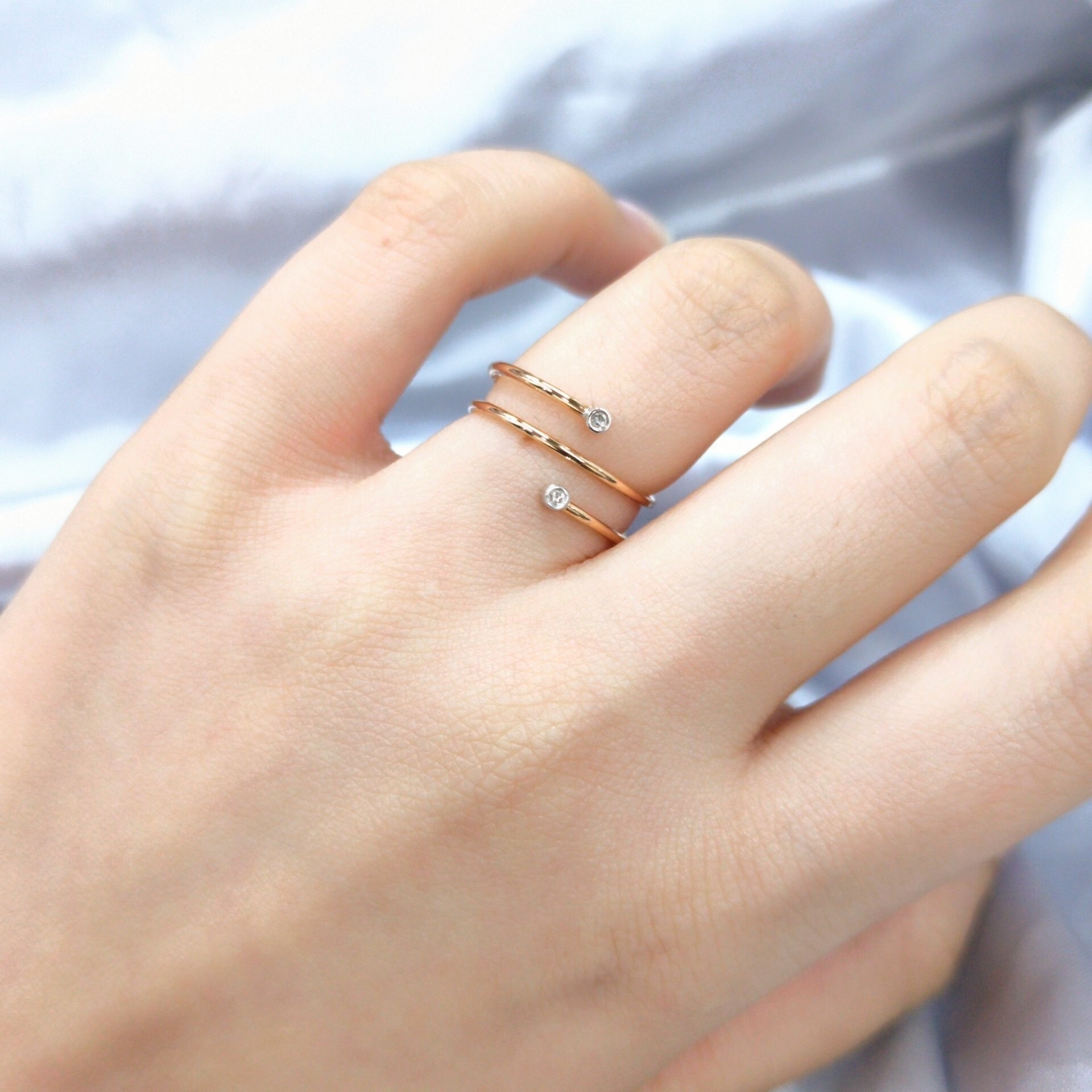 14K Gold 0.01ct Diamond Ring