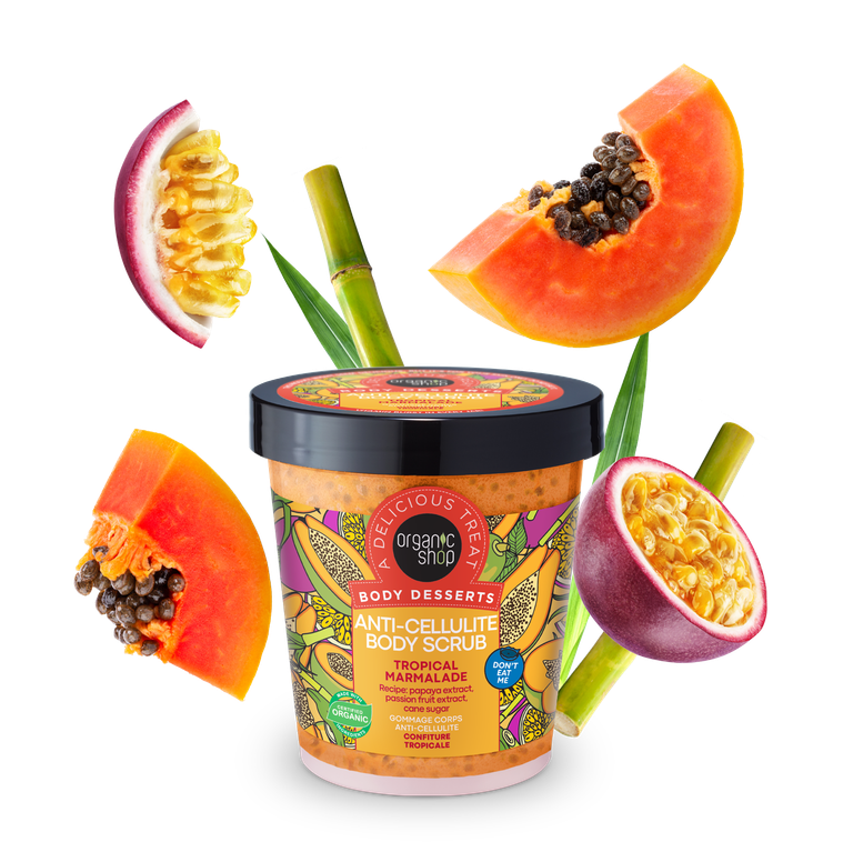 【直播】NATURA SIBERICA LL090614 有機木瓜 + 百香果 抗脂肪團磨砂450ml