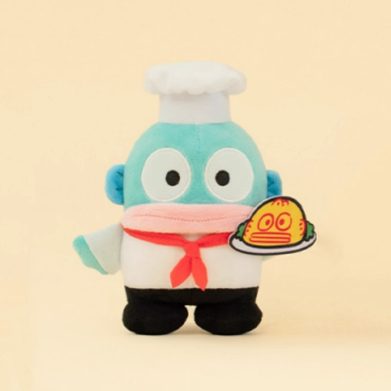 日本 Sanrio Hangyodon 水怪 廚師造型公仔