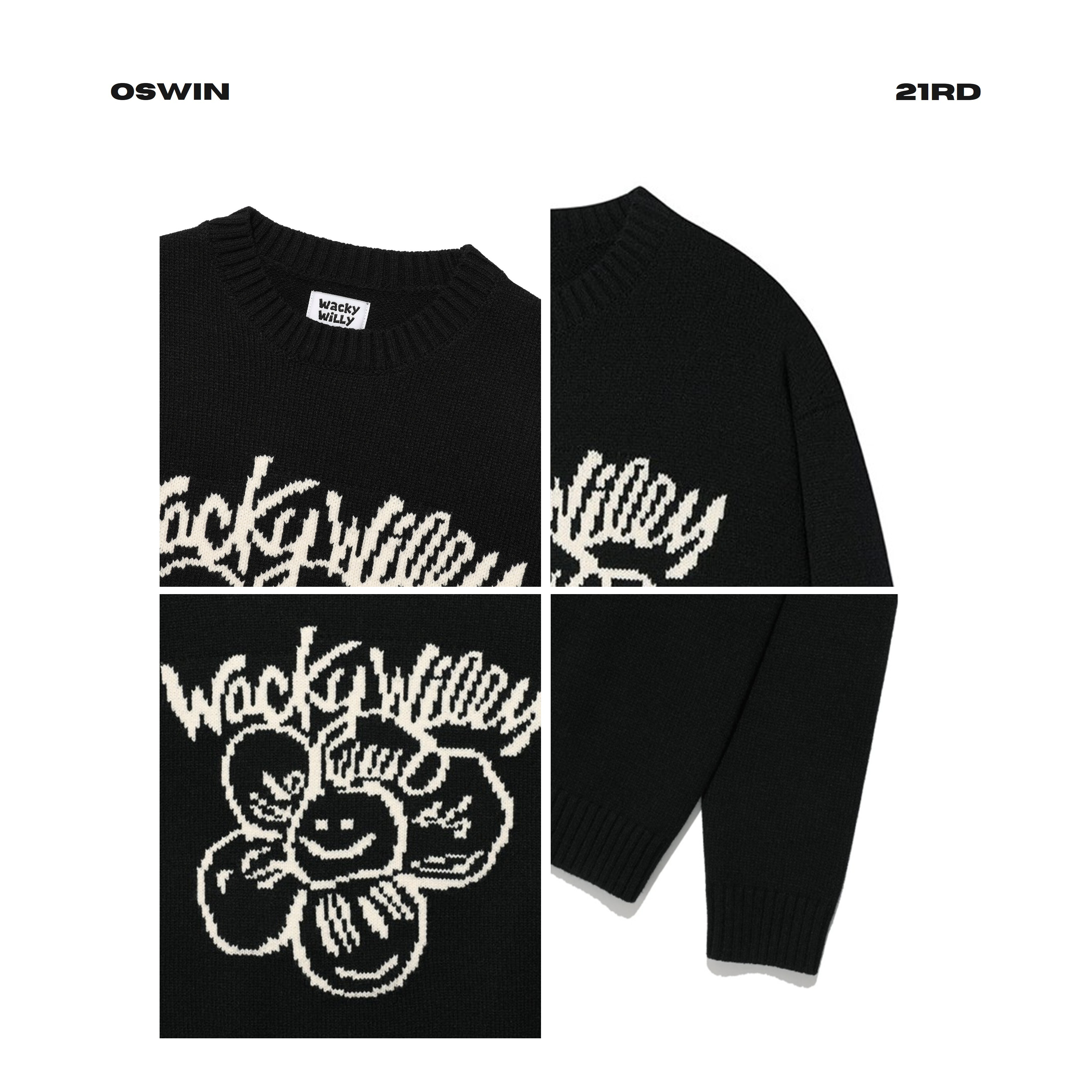 韓國 Wacky Willy 小飛人 針織長袖上衣