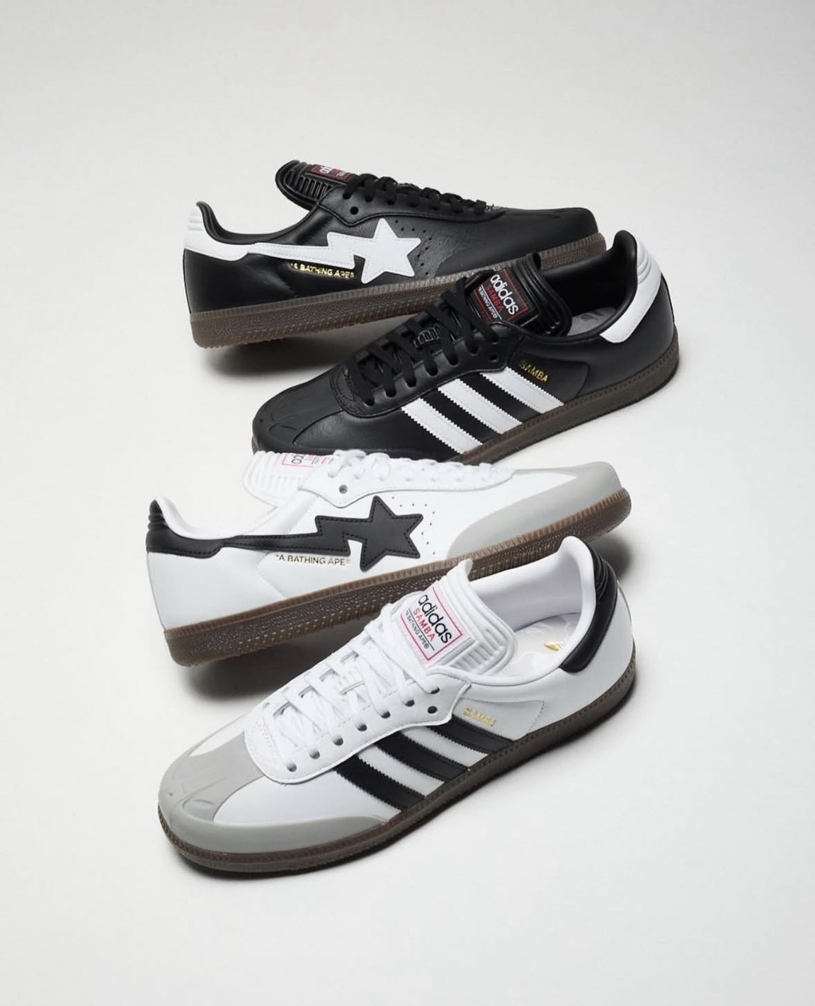 Adidas Originals SAMBA X BAPE 黑色 白色 JR9245 JR9246