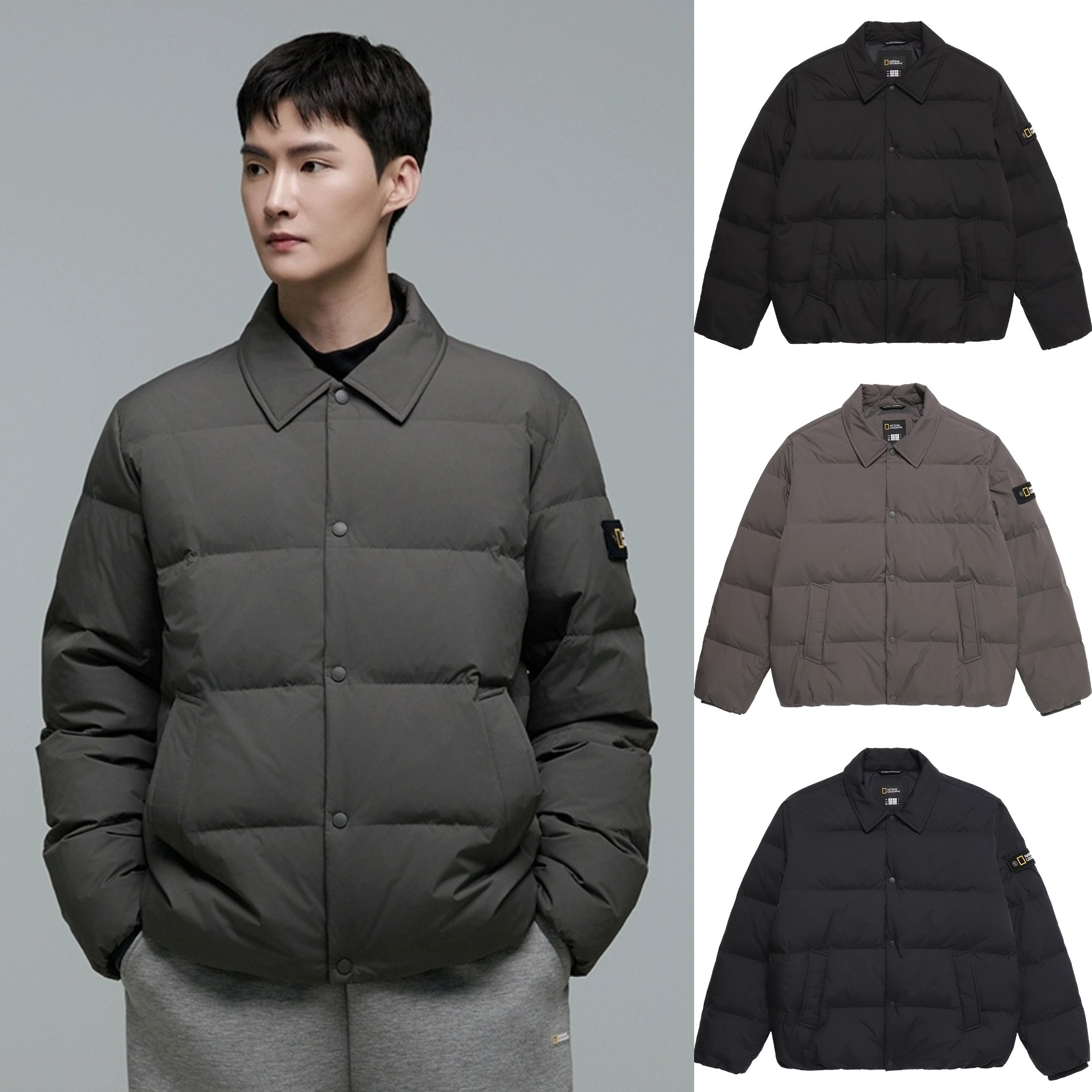 【預購】AKR090601 National Geographic 男裝KARA翻領羽絨外套 (N244MDW050)