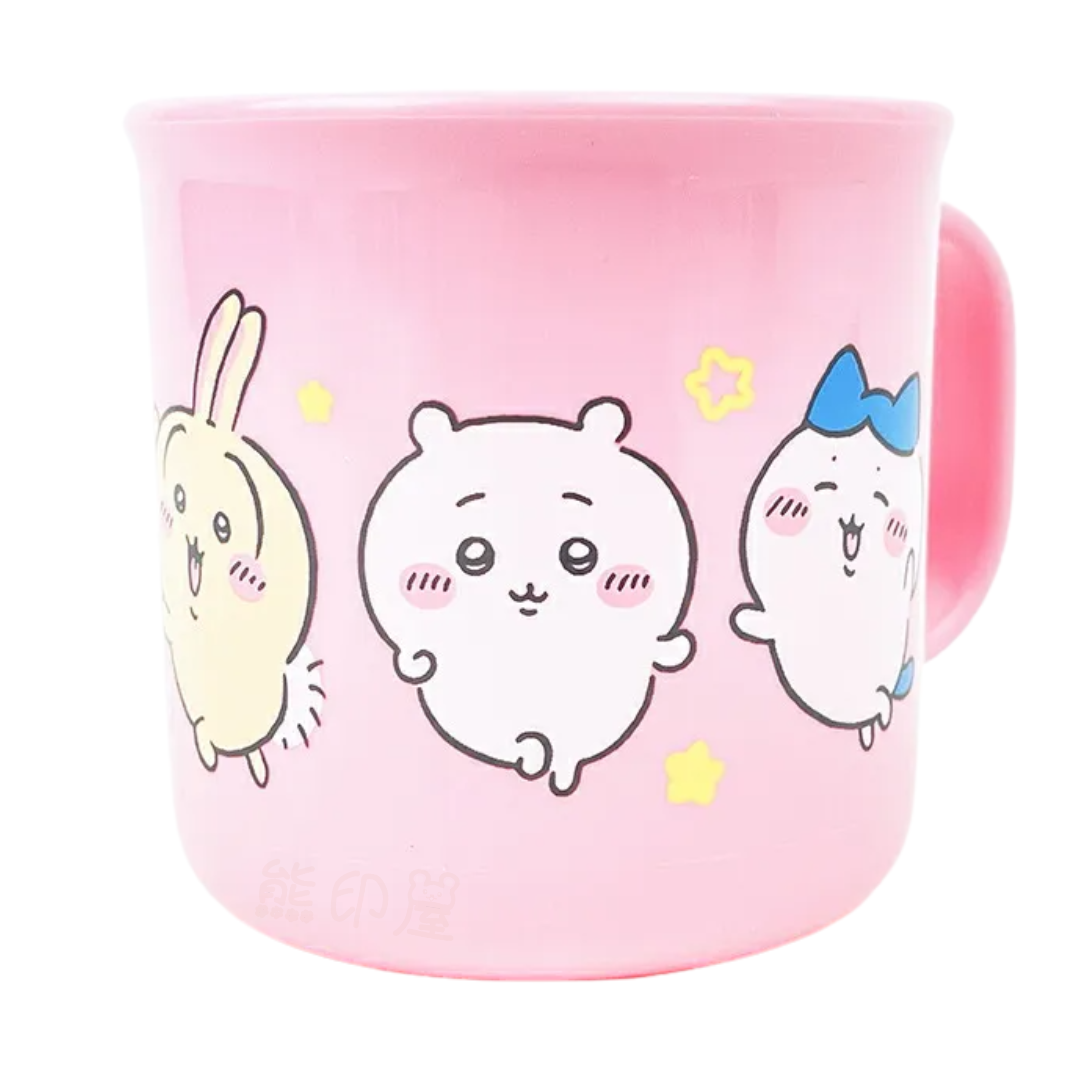 日本Chiikawa水杯膠杯(可放微波爐)漱口杯刷牙杯200ml (粉色)