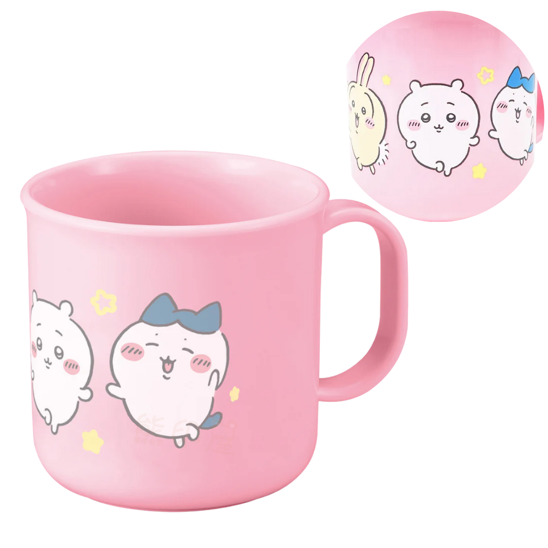 日本Chiikawa水杯膠杯(可放微波爐)漱口杯刷牙杯200ml (粉色)