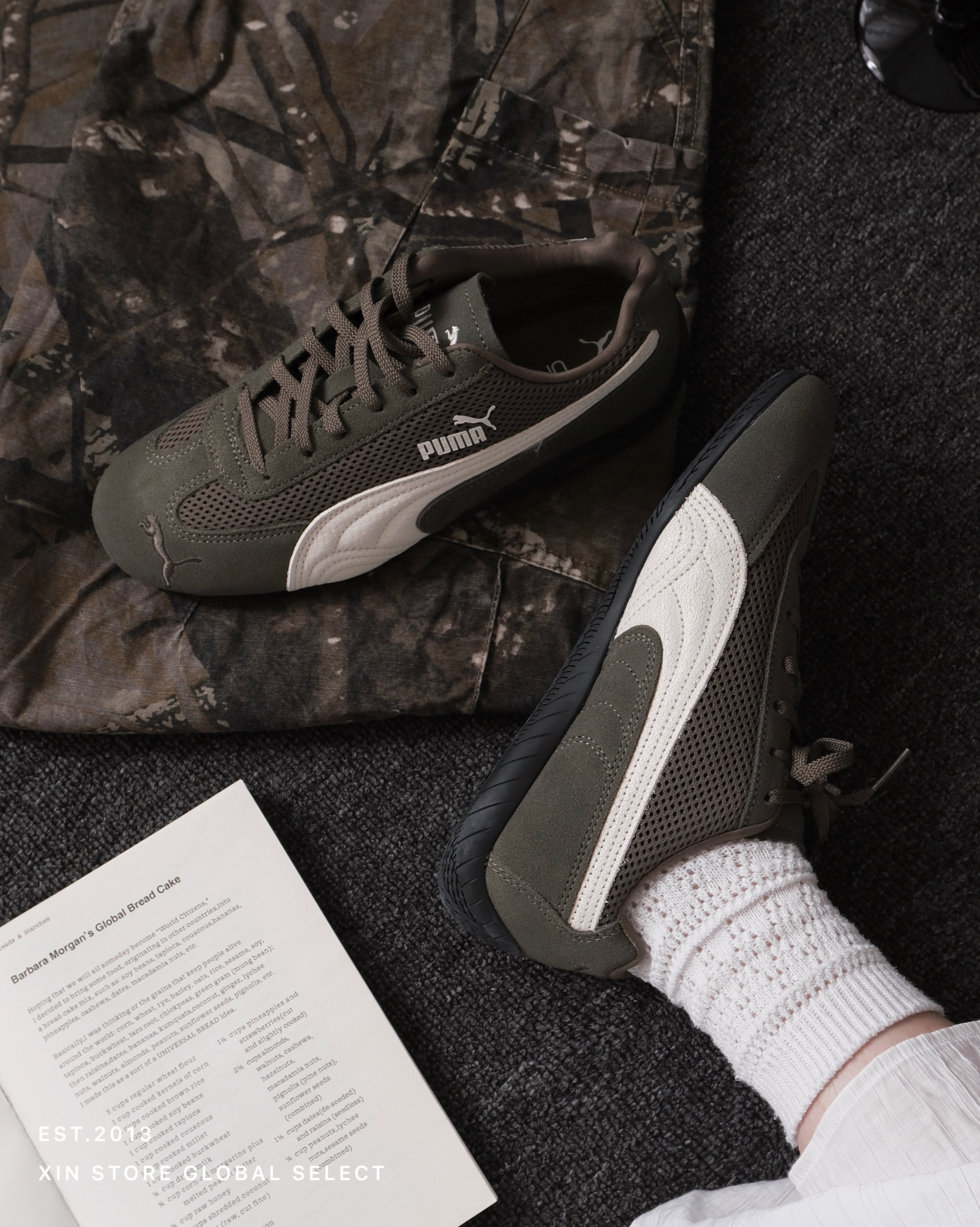 Puma Speedcat Mesh 麂皮 網布 賽車鞋 橄欖綠