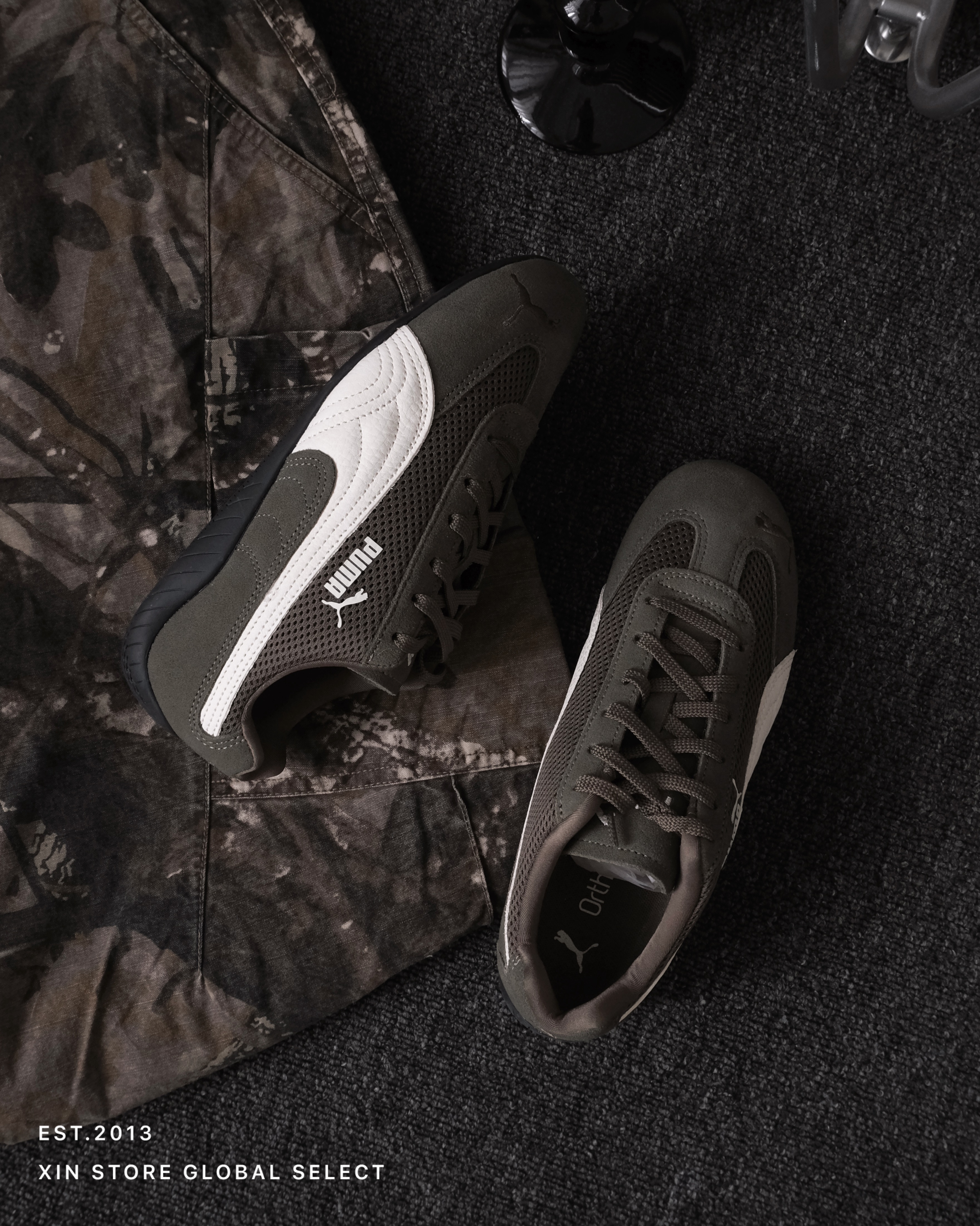 Puma Speedcat Mesh 麂皮 網布 賽車鞋 橄欖綠