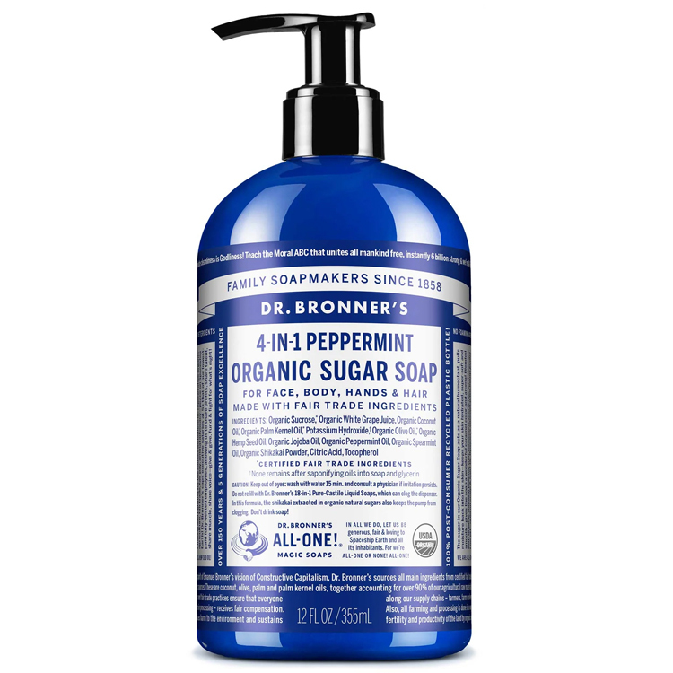 4 合 1 有機蔗糖皂液薄荷味