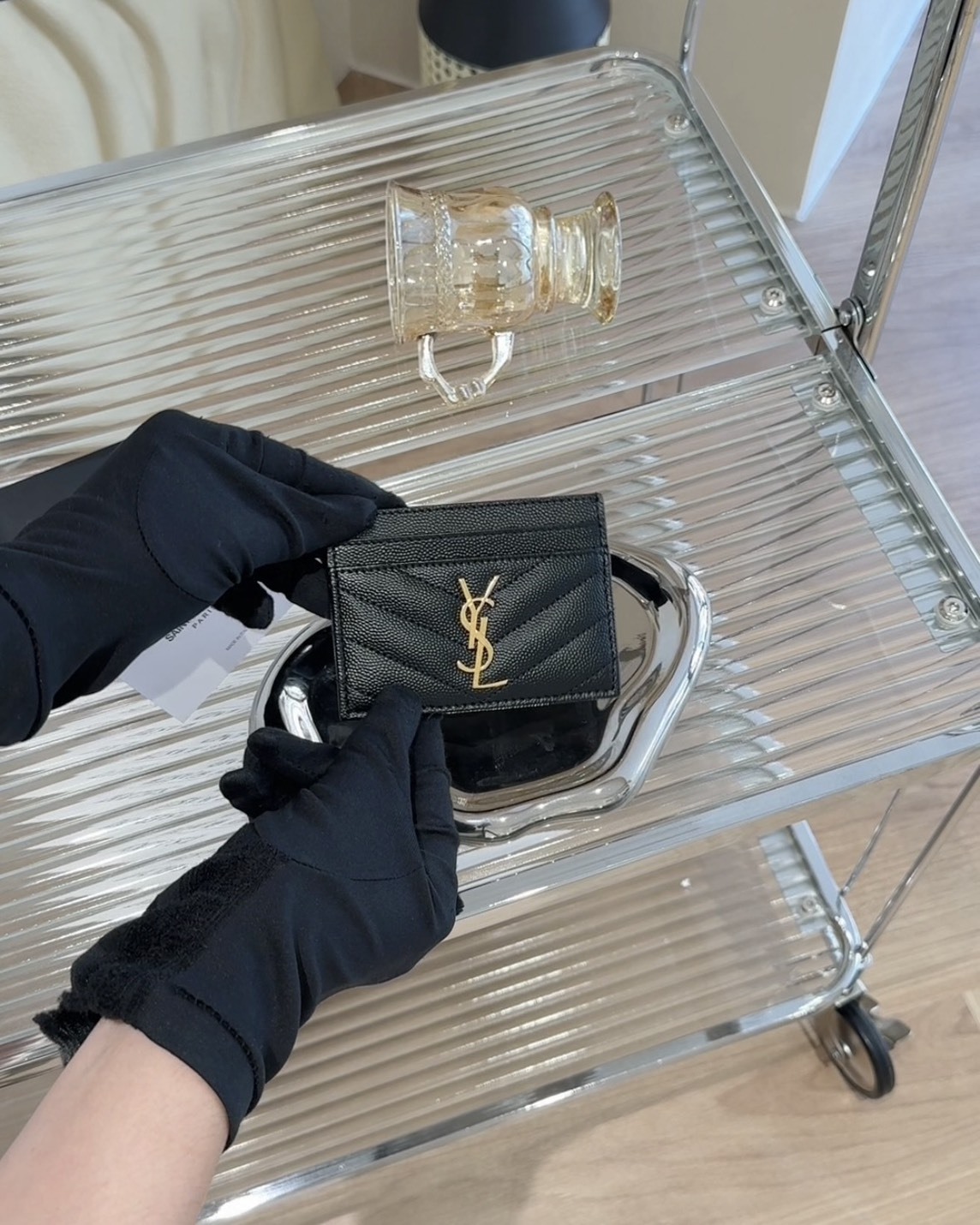 YSL｜經典魚子醬卡夾 黑金