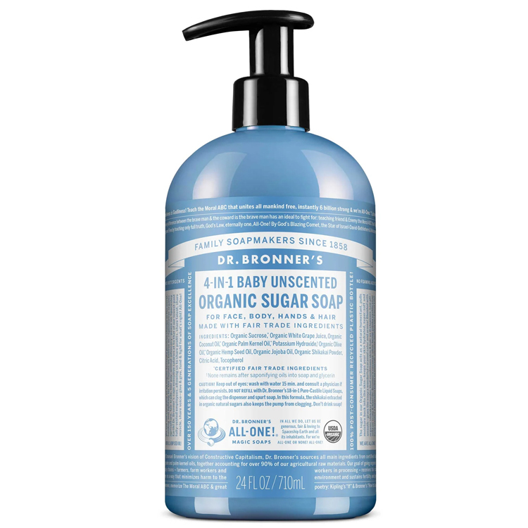 4 合 1 有機蔗糖皂液無添加香味