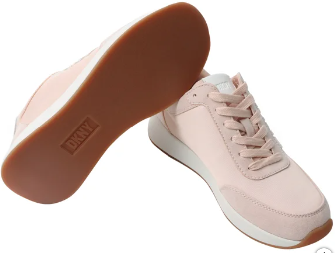 [S] DKNY BLUSH LOGO EMBROIDERED SNEAKER, 1851115-BLUSH FINAL SALE (SD1442)