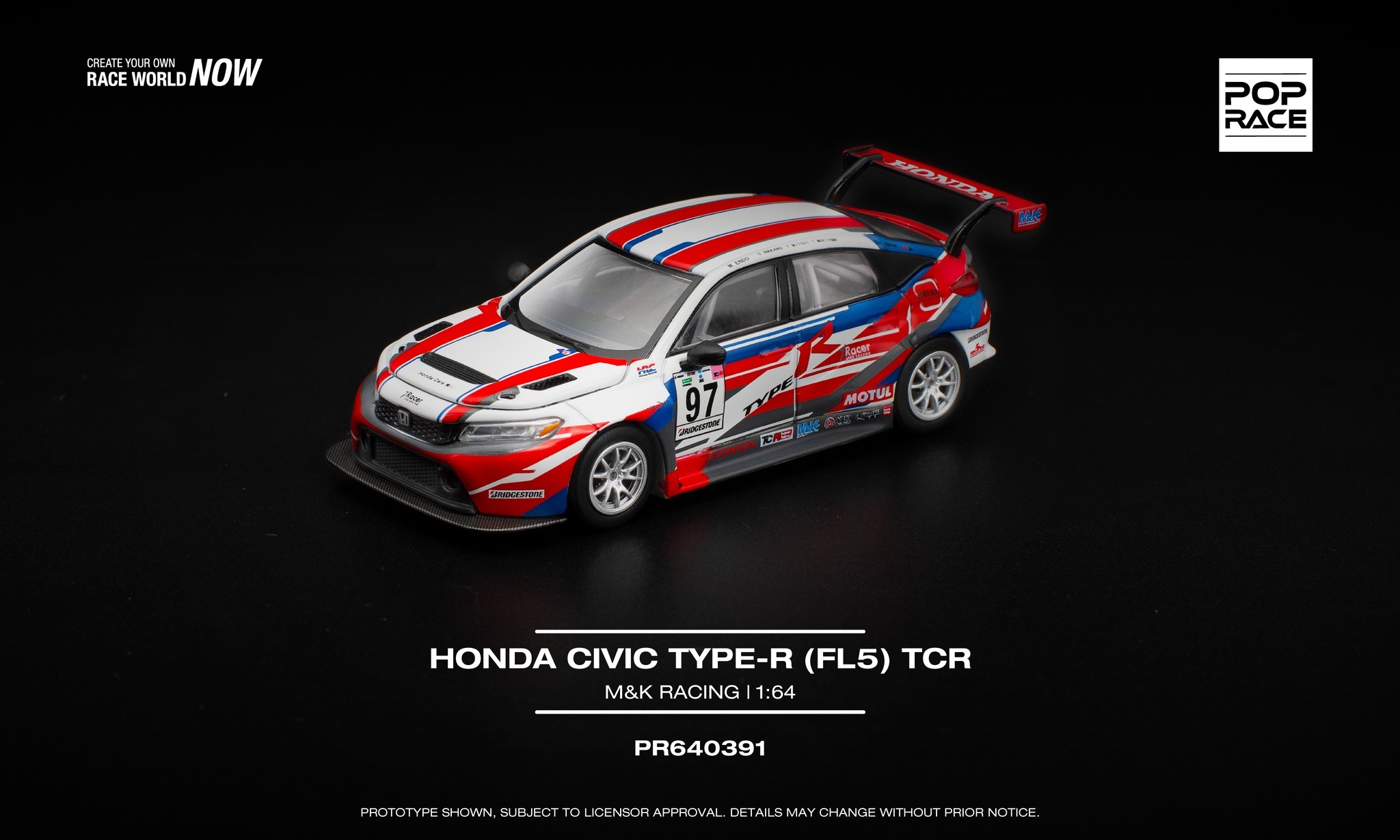 POP Race PR640391 1:64 HONDA CIVIC TYPE-R (FL5) TCR - M