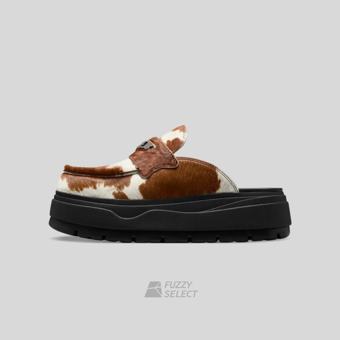 【逢甲 FUZZY】W Air Jordan Mule "Cow Print" 厚底 銀牌 乳牛 IB1497-001