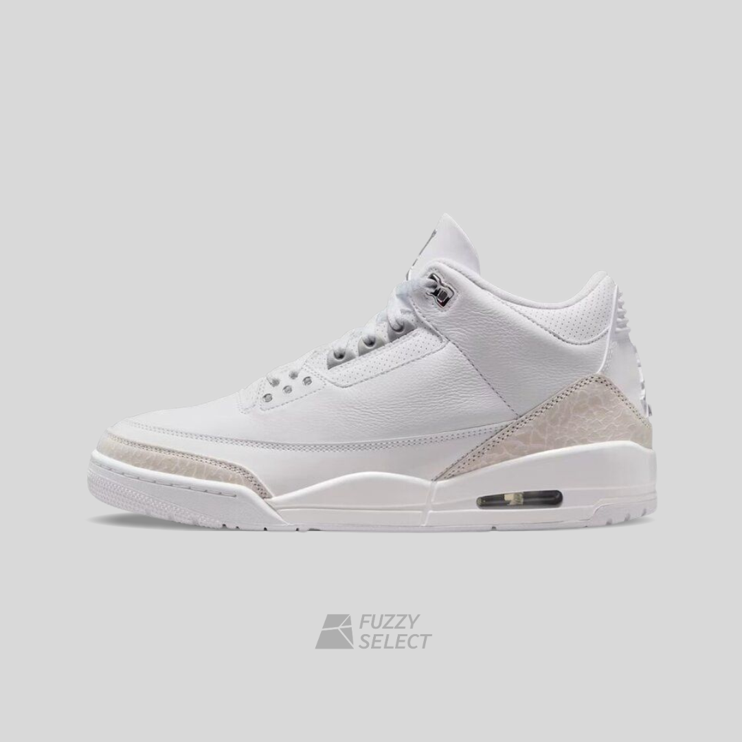 【逢甲 FUZZY】Air Jordan 3 "White and Silver" 白銀 爆裂紋 CT8532-111