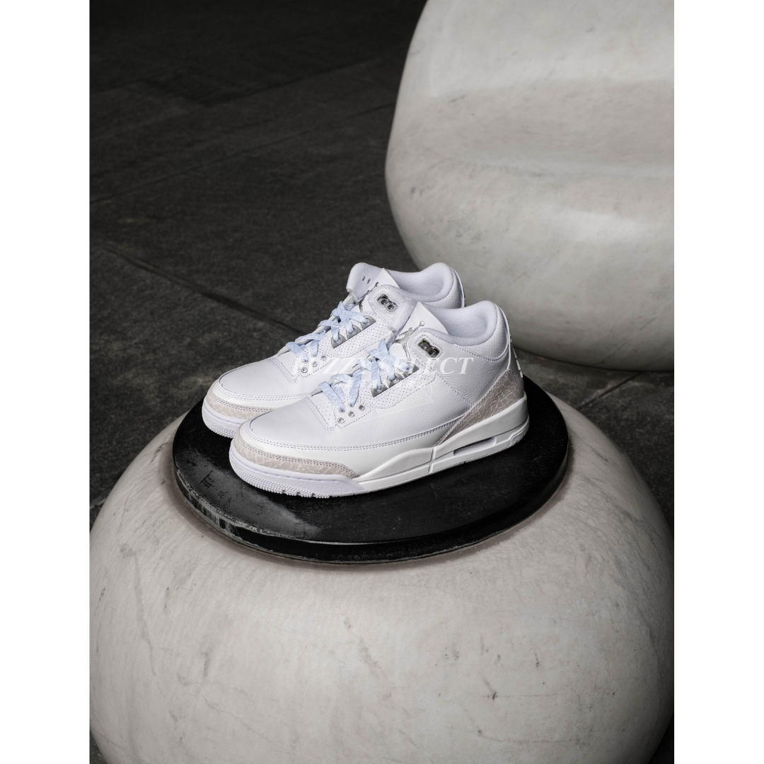 【逢甲 FUZZY】Air Jordan 3 "White and Silver" 白銀 爆裂紋 CT8532-111
