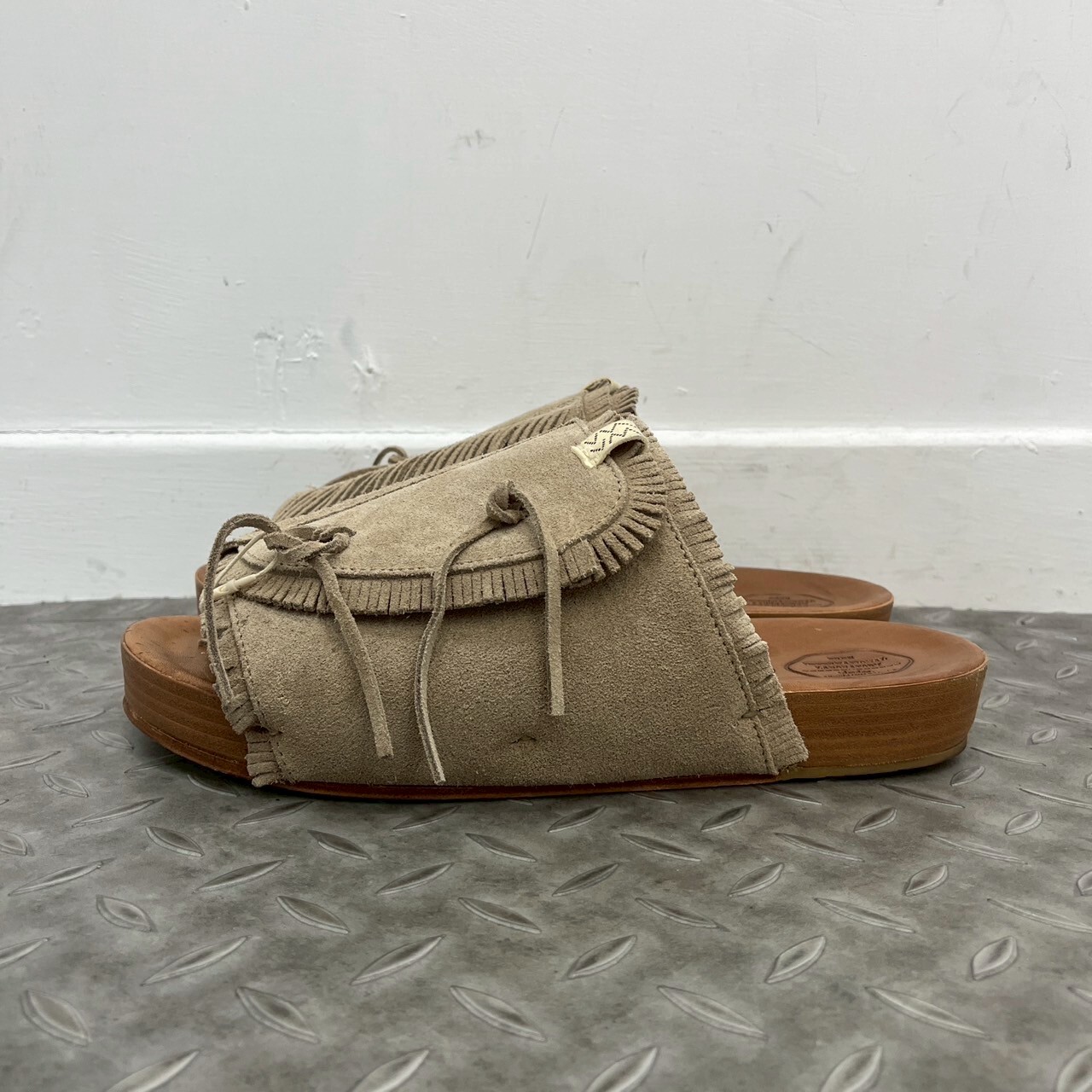 VISVIM Christo Shaman-Folk Fringed Suede Sandals SIZE XL