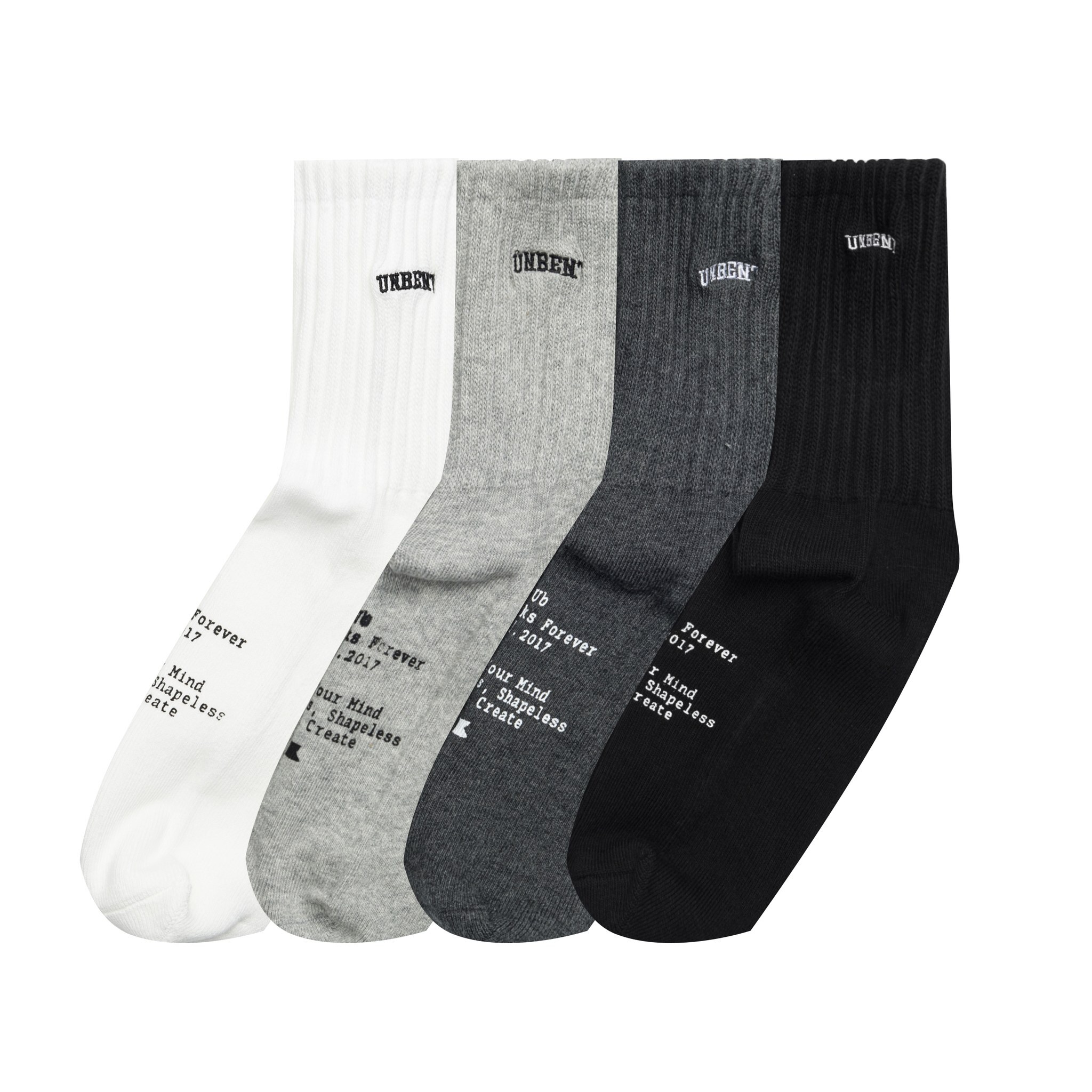 Unbent 25 A/W 新款刺繡logo中筒襪