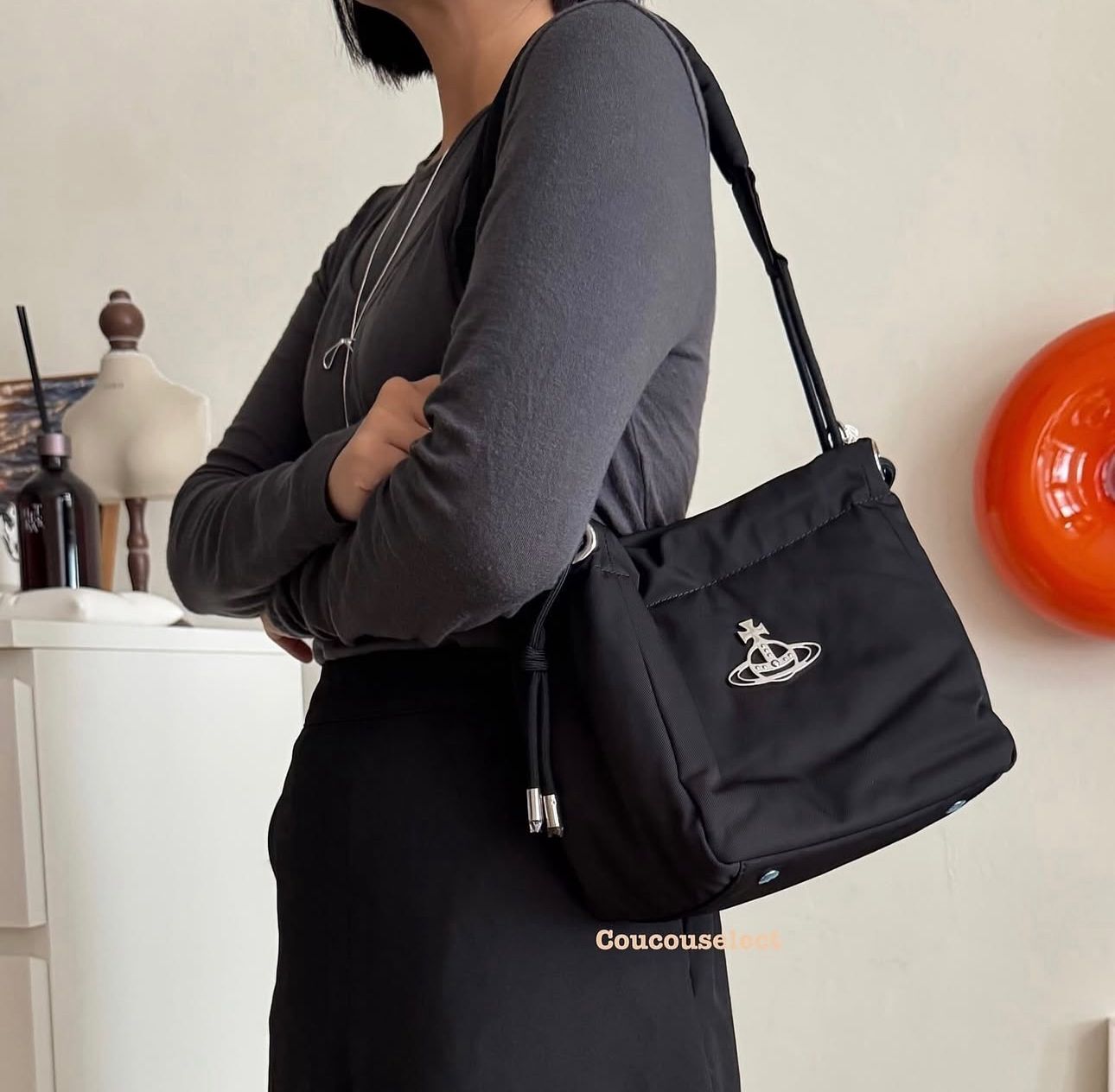 VIVIENNE WESTWOOD - Hilary Nylon Bucket Bag (SMALL)