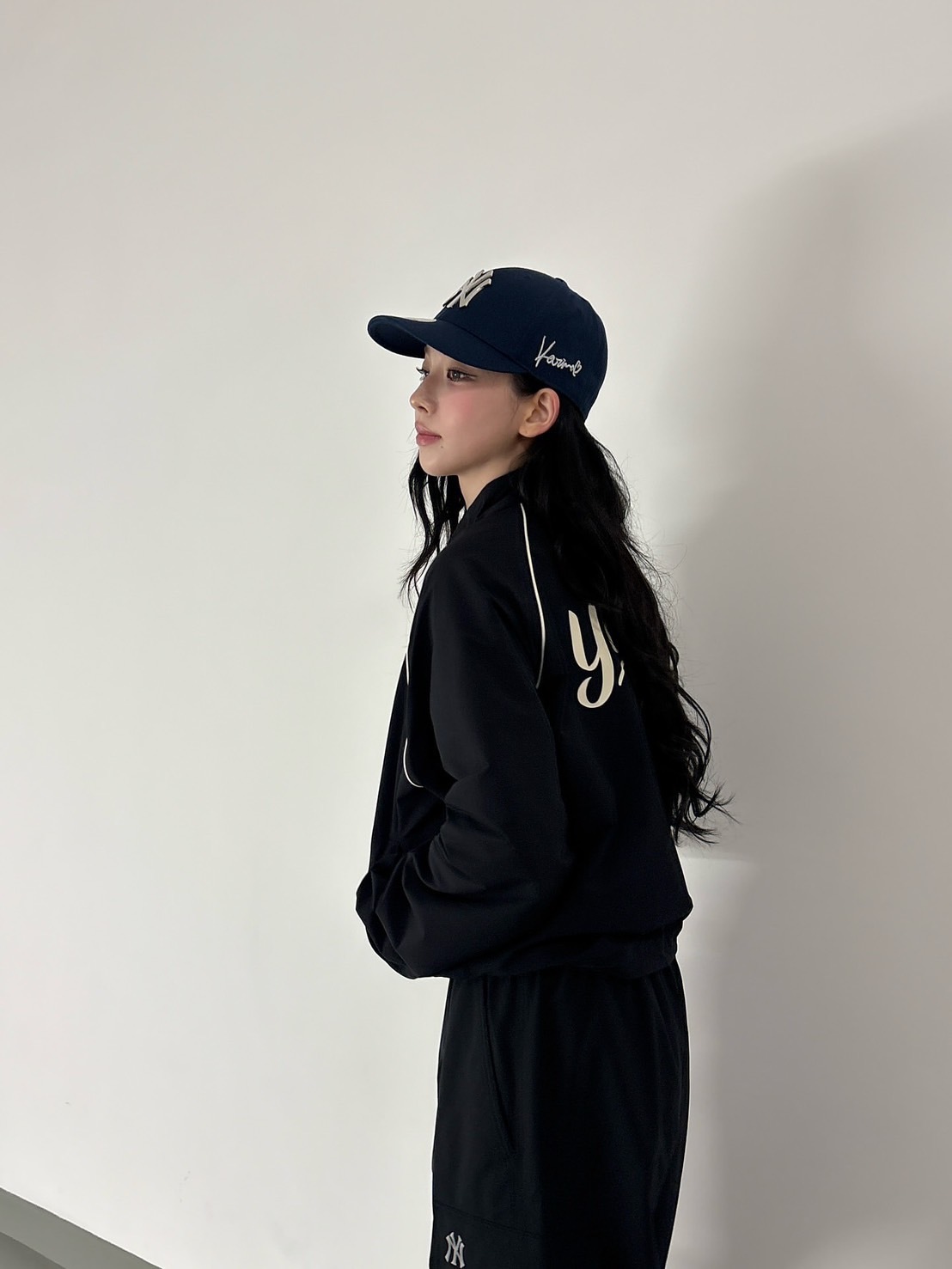 (Karina 同款)MLB 洋基隊 刺繡棒球帽 藍色