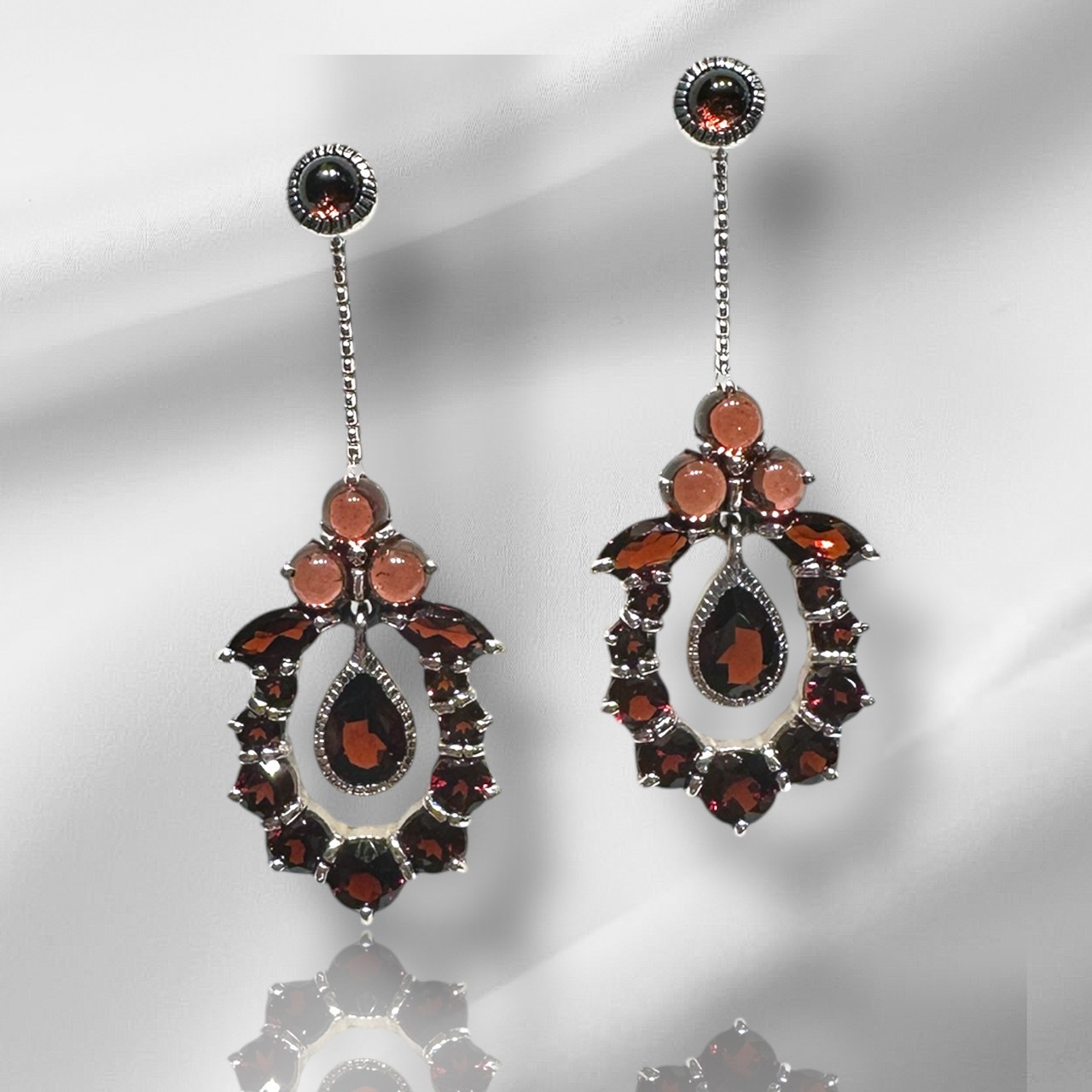 可拆式石榴石耳環（op2168）