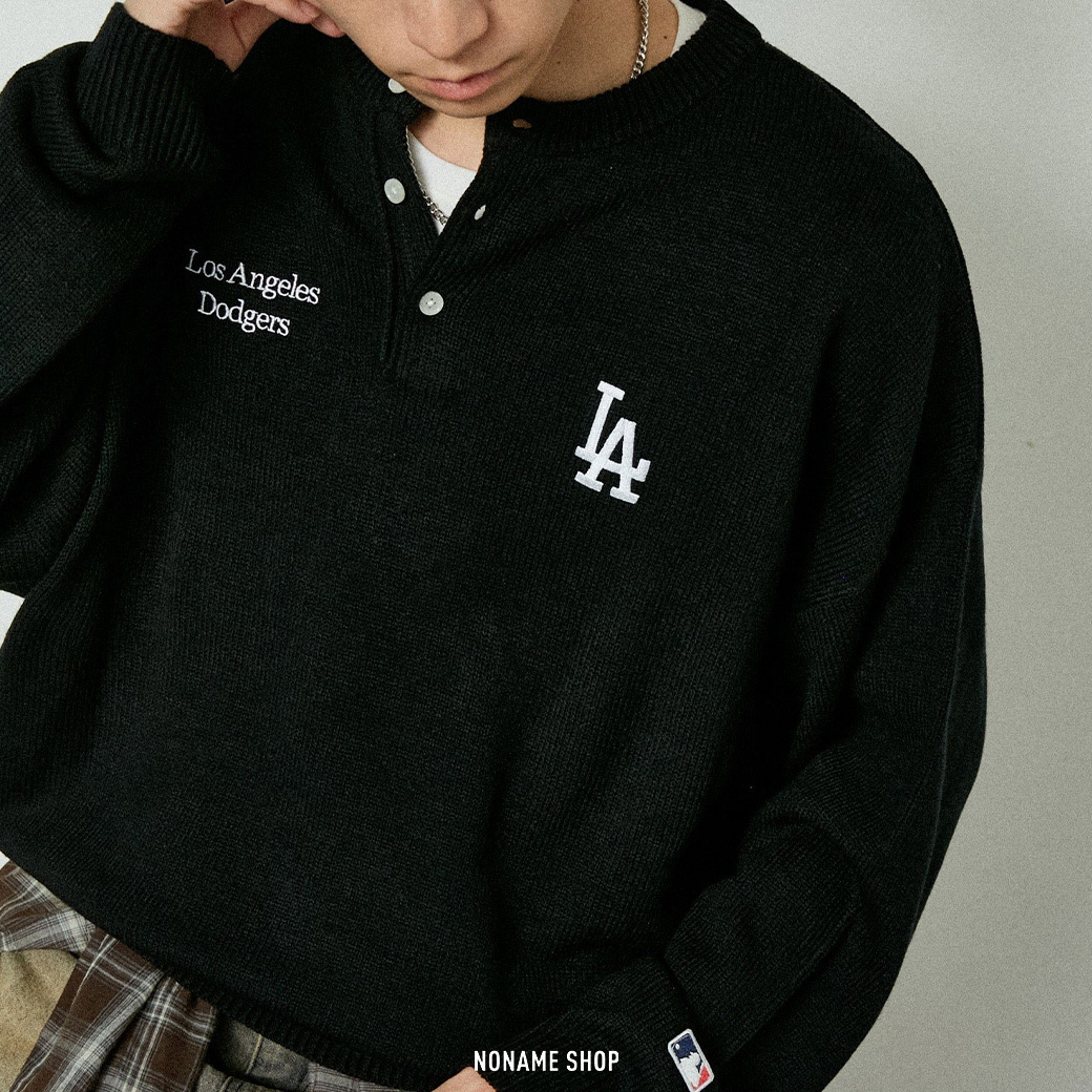 MLB 限量 美國職棒大聯盟 亨利領 針織衫 長袖 三色 (男款)