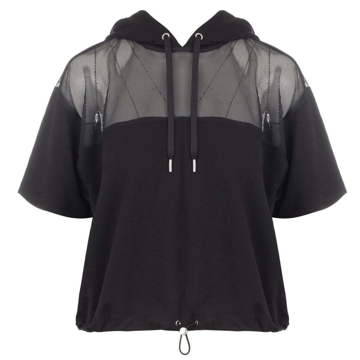 [S] DKNY CROPPED HOODIE,BLACK, DP1T8052-BLK (SD472)