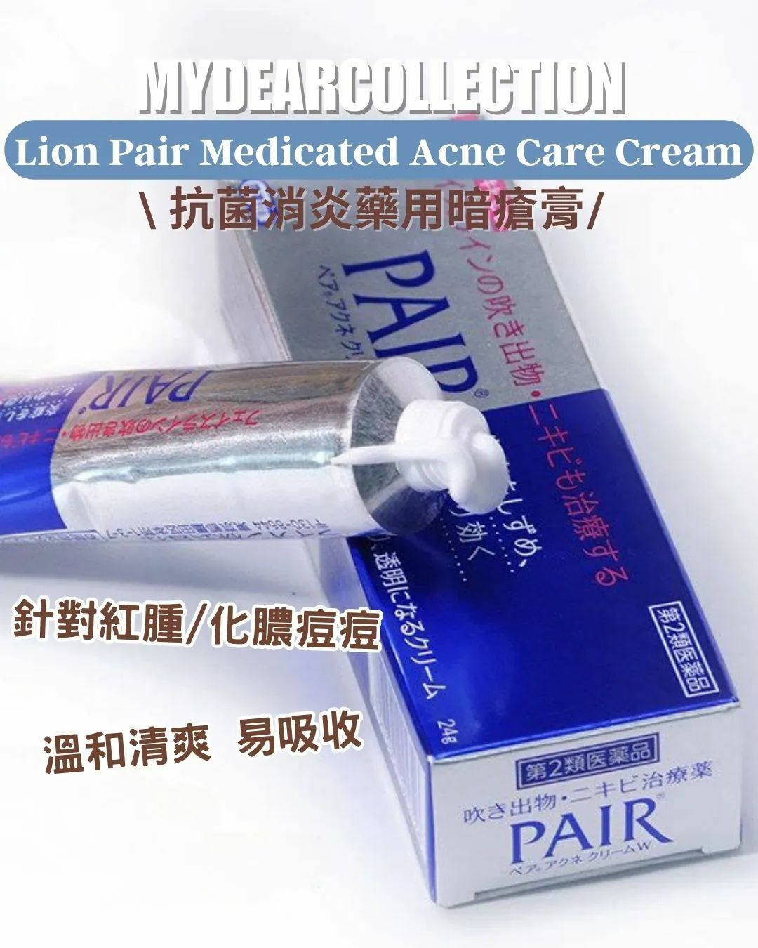 現 貨丨LION PAIR 獅王抗菌消炎藥用暗瘡膏 24g
