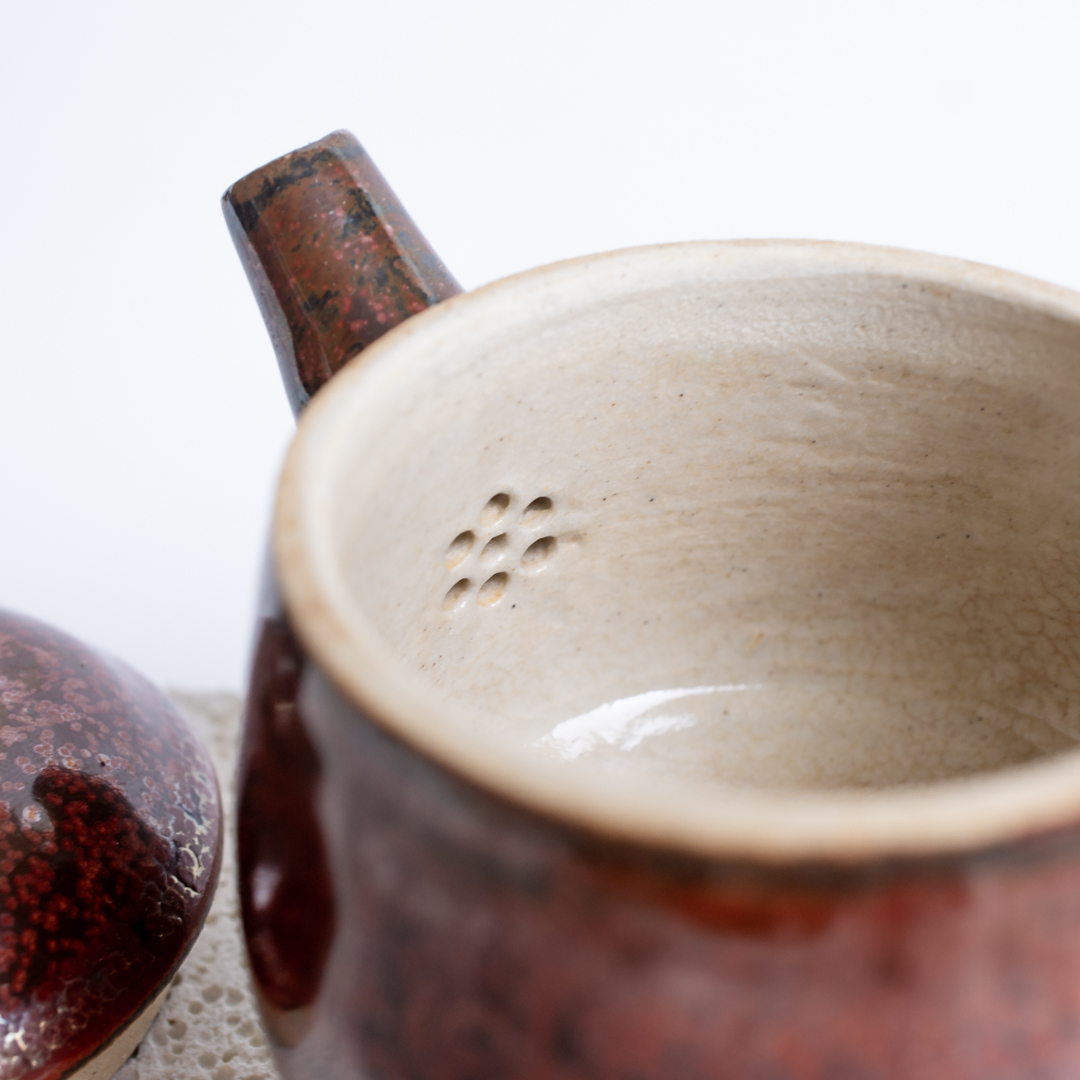 Small Teapot with Red Glaze