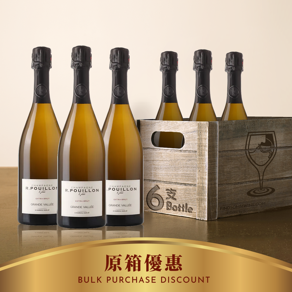 R. Pouillon et Fils Champagne Grande Vallee Extra Brut NV - 6支裝優惠