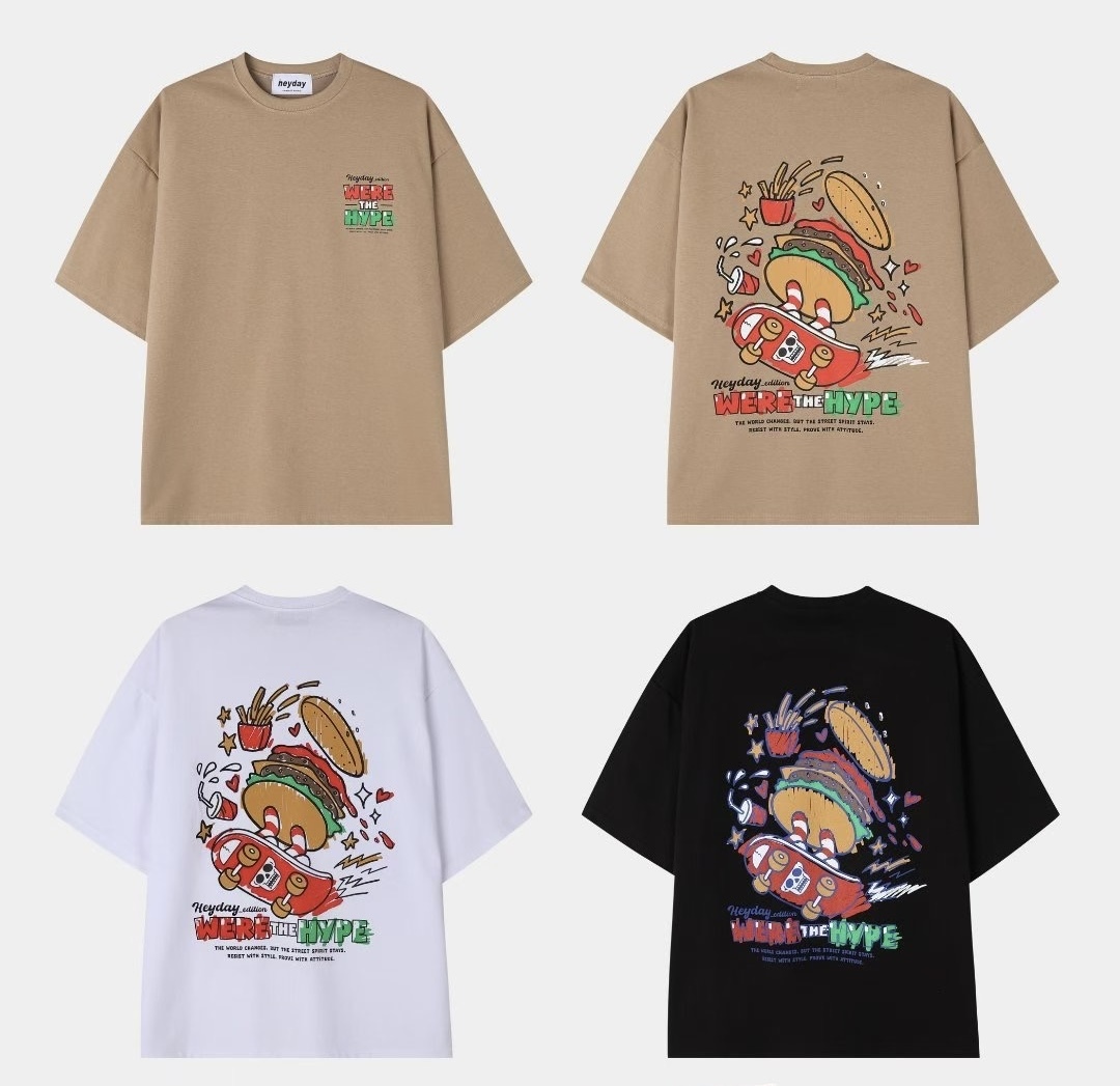 🇰🇷 韓國 Burger T-Shirts/清貨貨品,不設退換（K9 M27）
