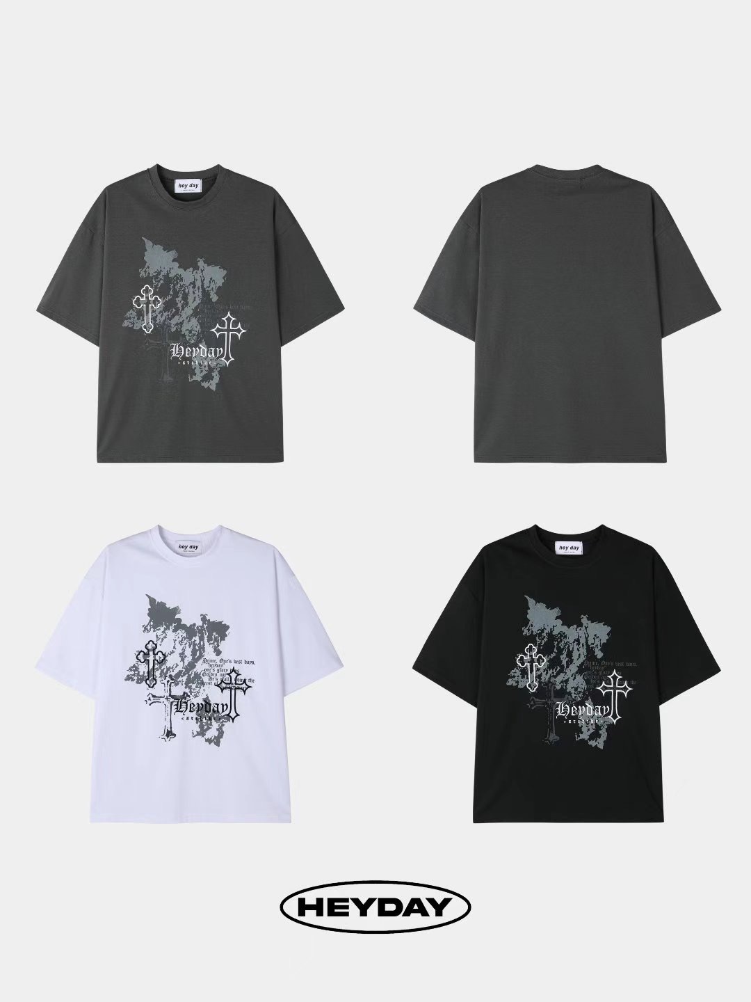 🇰🇷 韓國 刺繡十字架 T-Shirts/清貨貨品,不設退換（K9 M31）