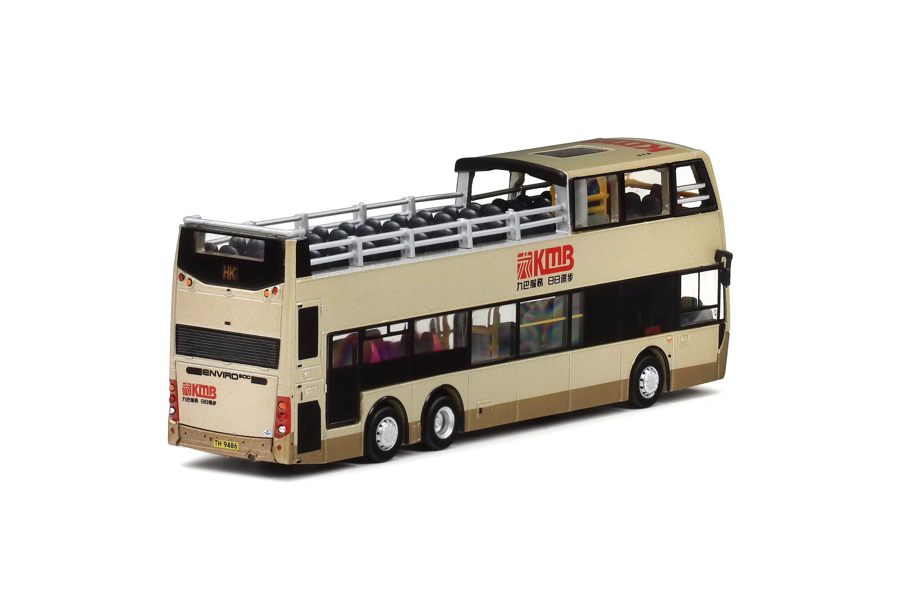 KMB2025152 1:120 九巴丹尼士歐盟五代12米開篷巴士 (HK1尖沙咀-黃大仙)