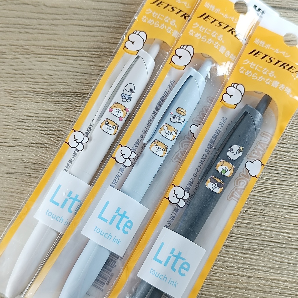日本UNI ．JETSTREAM Lite 輕盈溜溜筆 0.5/0.7mm 黑芯 白爛貓聯名款