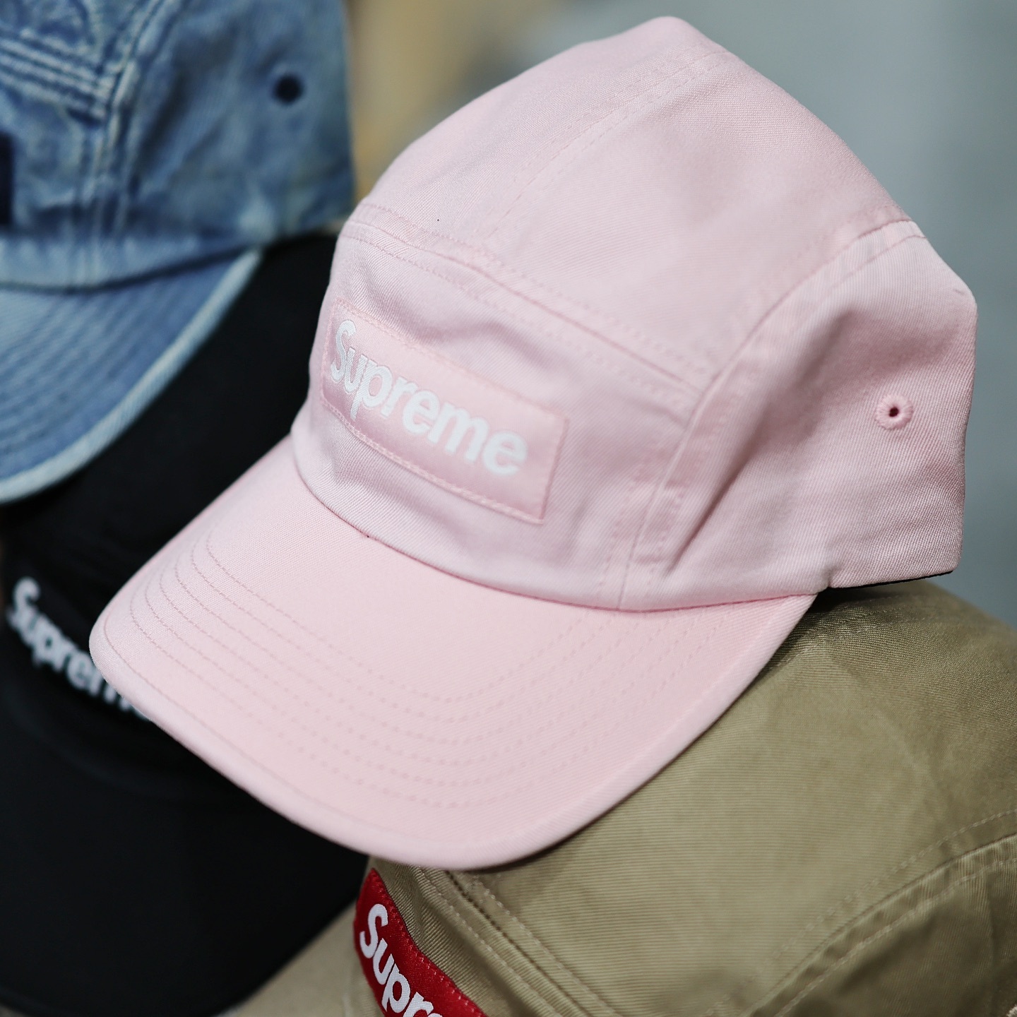 Supreme Washed Chino Twill Camp Cap Pink Supreme Washed Chino