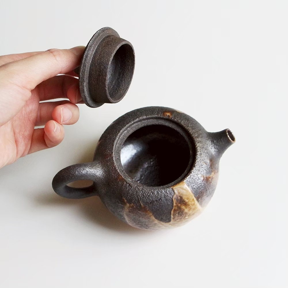 柴燒原礦黑陶茶壺