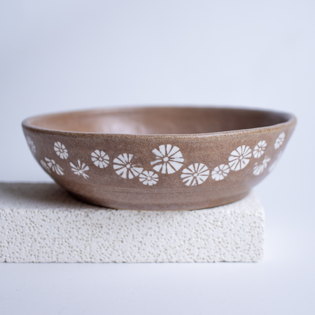 日式小花壺承／平盤