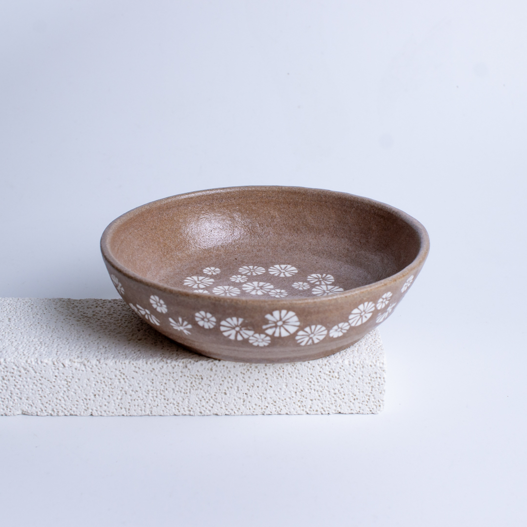 日式小花壺承／平盤