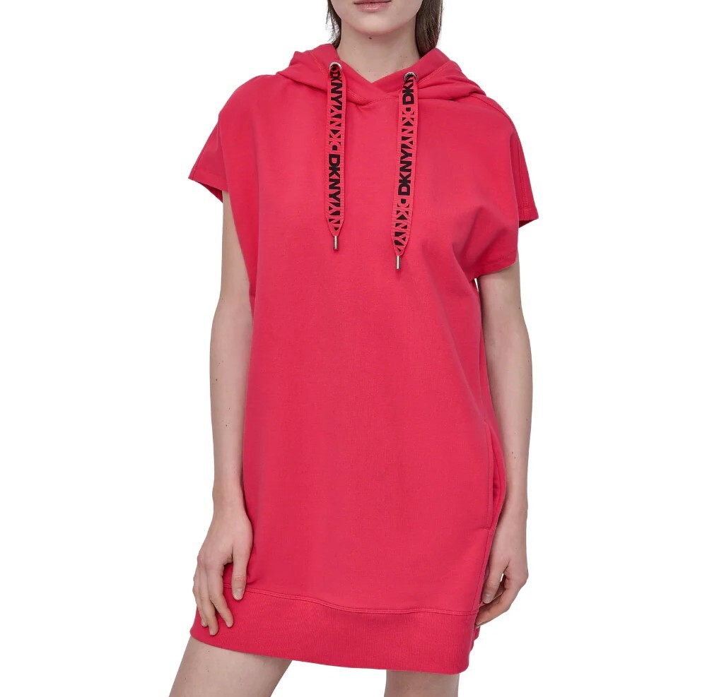 [S] DKNY AZALEA/BLACK HOODIE DRESS, DP5D4908-AZB (SD1483)