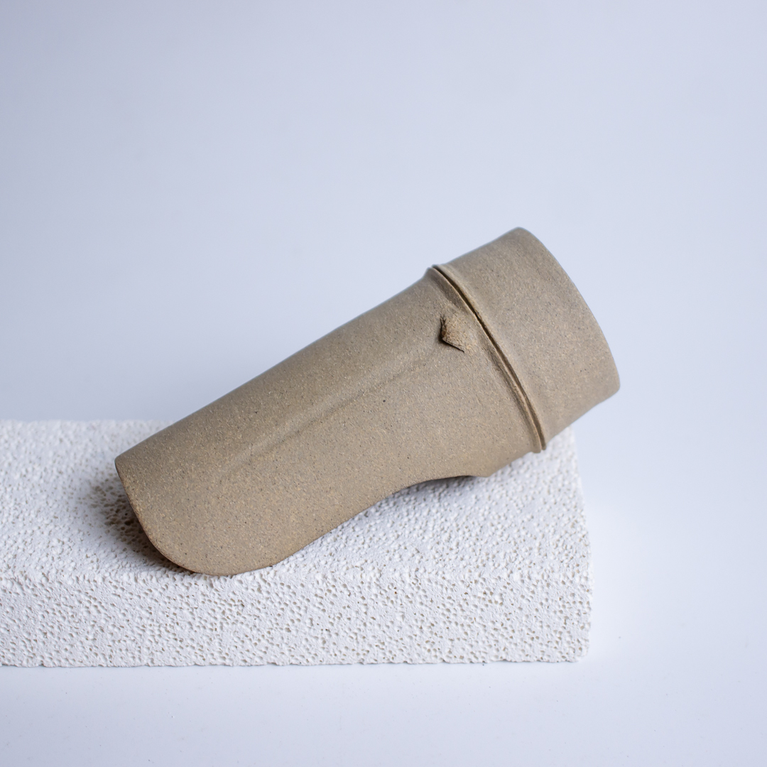 仿竹陶製茶則（大）